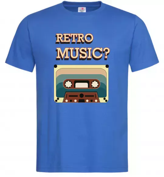 Чоловіча футболка Retro Music Яскраво-синій фото