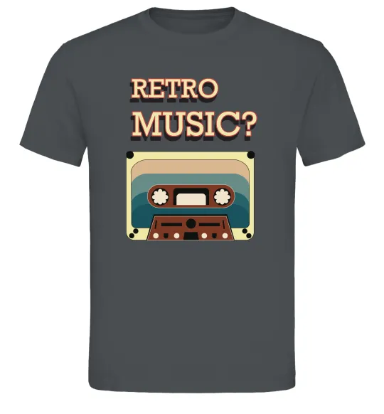 Чоловіча футболка Retro Music Графіт фото
