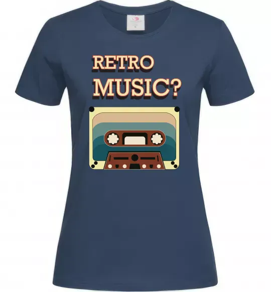 Женская футболка Retro Music Темно-синий фото
