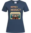 Женская футболка Retro Music Темно-синий Женская футболка Retro Music Темно-синий фото