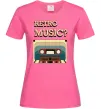 Женская футболка Retro Music Ярко-розовый Женская футболка Retro Music Ярко-розовый фото