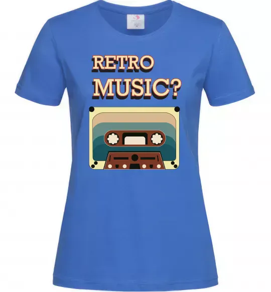 Женская футболка Retro Music Ярко-синий фото