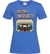 Женская футболка Retro Music Ярко-синий Женская футболка Retro Music Ярко-синий фото