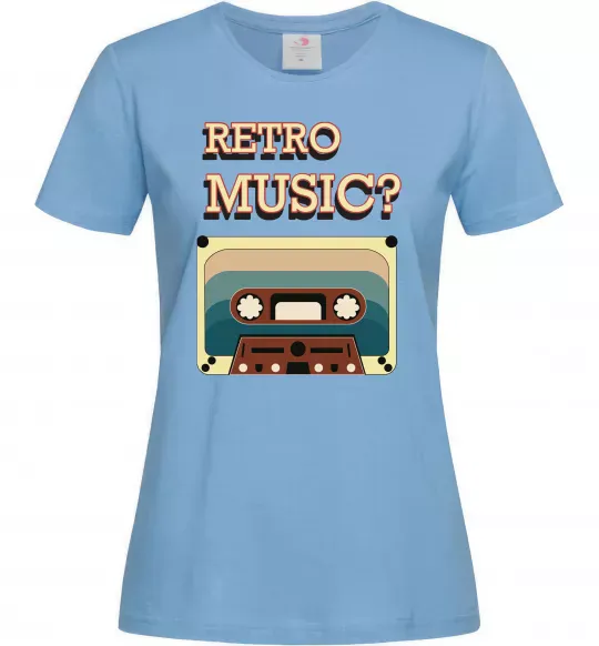 Женская футболка Retro Music Голубой фото