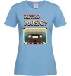 Женская футболка Retro Music Голубой Женская футболка Retro Music Голубой фото