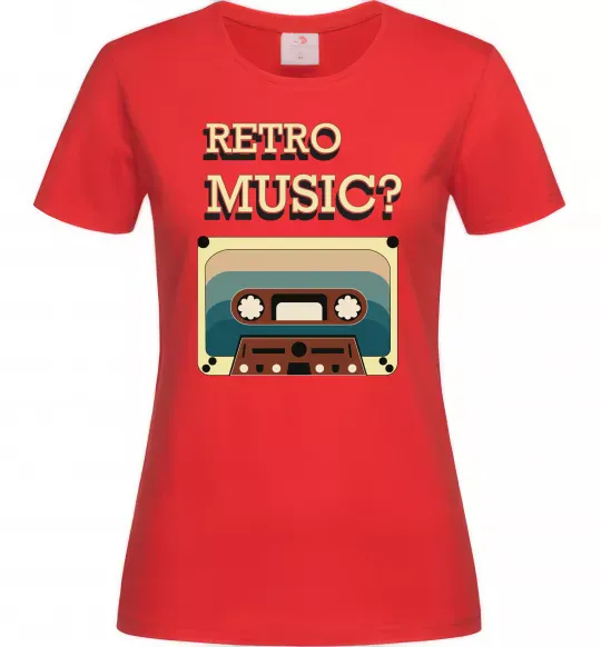 Женская футболка Retro Music Красный фото