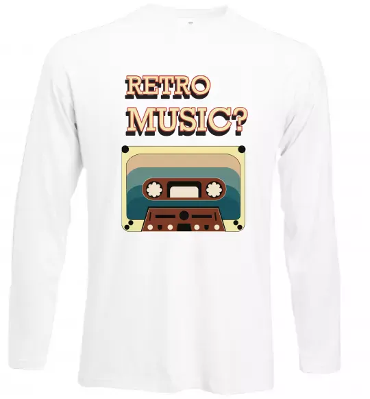 Лонгслив Retro Music Белый фото