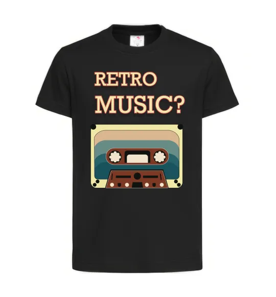 Дитяча футболка Retro Music Чорний фото