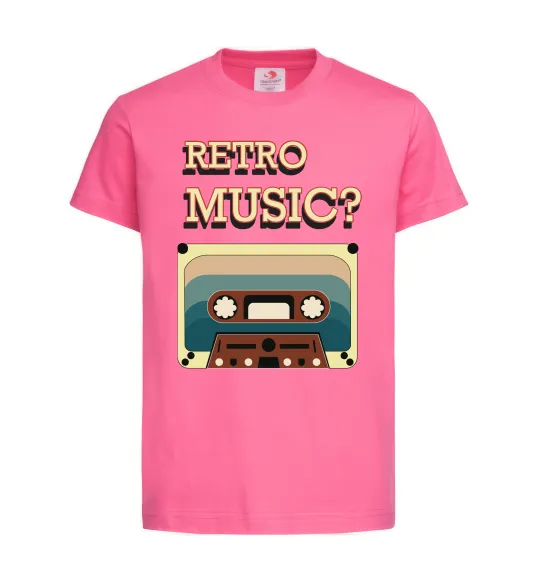 Дитяча футболка Retro Music Яскраво-рожевий фото