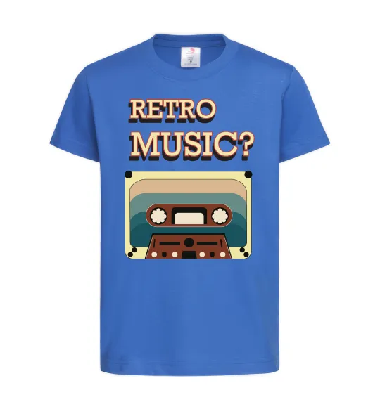Дитяча футболка Retro Music Яскраво-синій фото