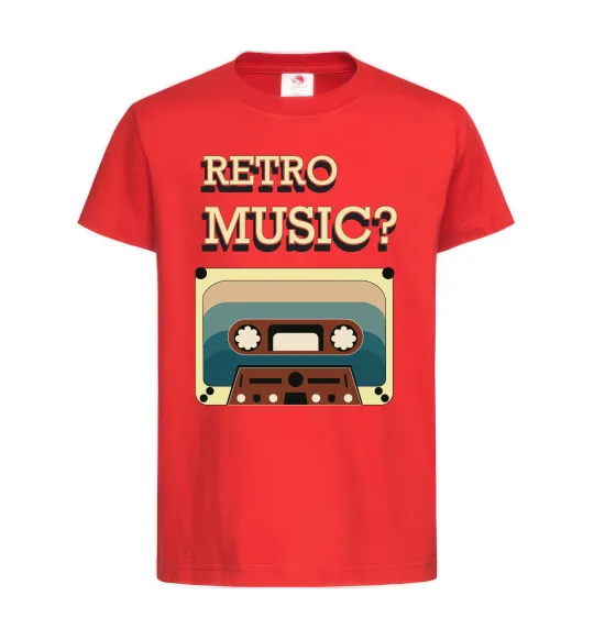Дитяча футболка Retro Music Червоний фото