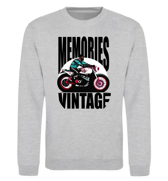 Світшот Memories Vintage Сірий меланж фото