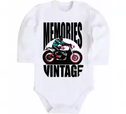 Дитячий бодік Memories Vintage Білий фото