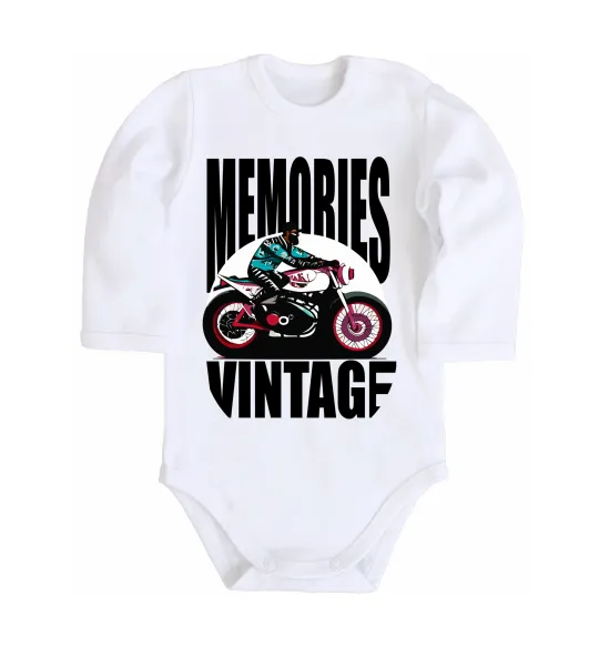Детский боди Memories Vintage Белый фото
