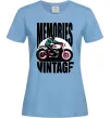 Жіноча футболка Memories Vintage Блакитний фото