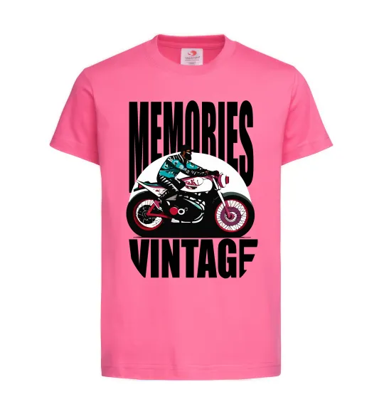 Детская футболка Memories Vintage Ярко-розовый фото