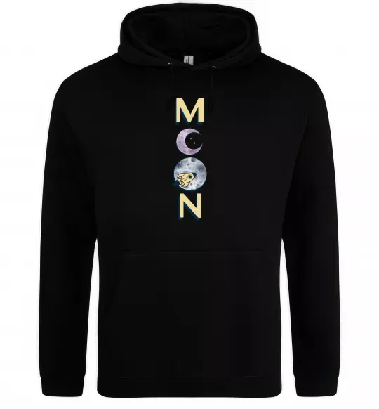Женская толстовка (худи) MOON Черный фото