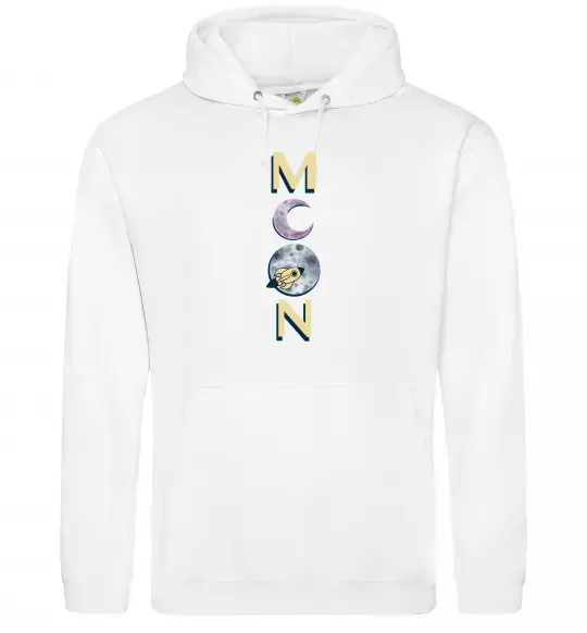 Женская толстовка (худи) MOON Белый фото