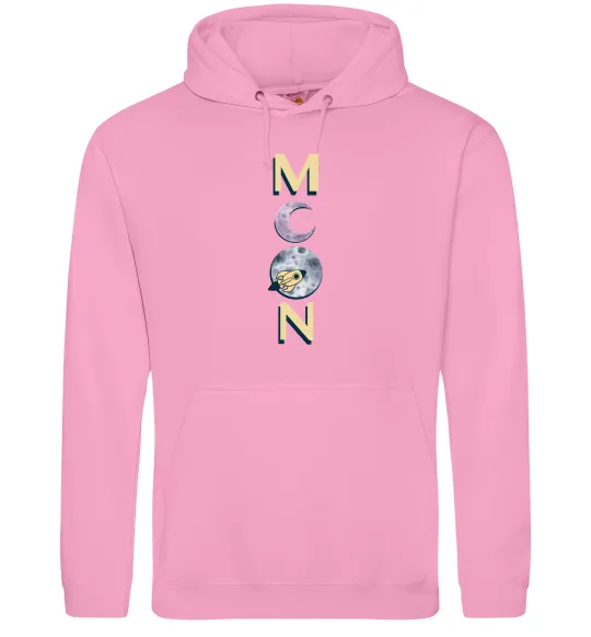 Мужская толстовка (худи) MOON Розовый фото