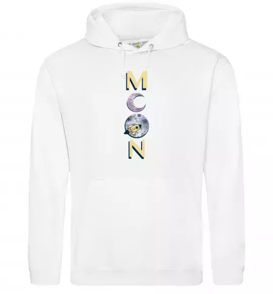 Чоловіча толстовка (худі) MOON Білий фото