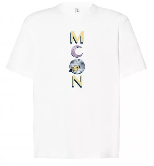 Футболка Оверсайз MOON Білий фото