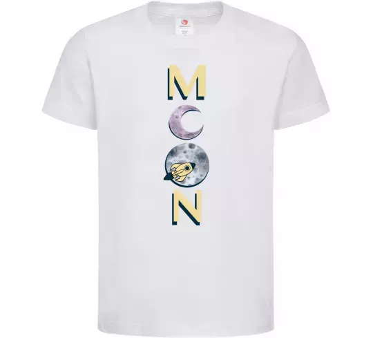 Дитяча футболка MOON Білий фото