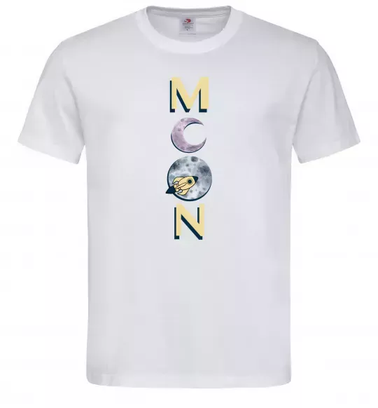 Мужская футболка MOON Белый фото