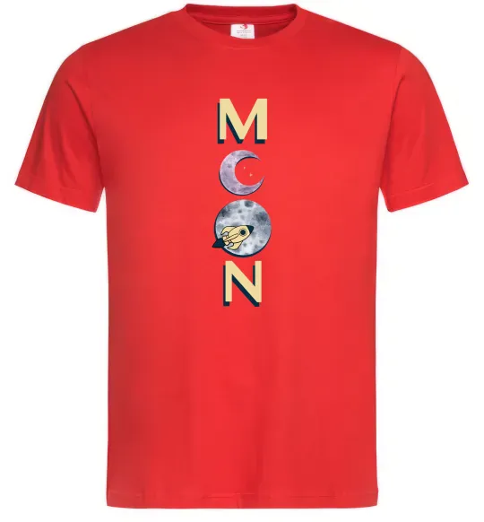 Мужская футболка MOON Красный фото