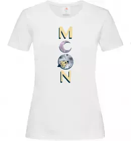 Женская футболка MOON Белый фото