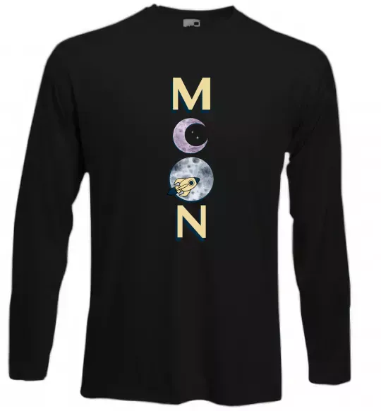 Лонгслив MOON Черный фото