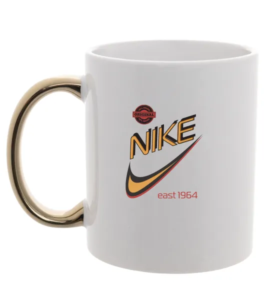 Чашка с цветной ручкой Nike east 1964 Золото фото