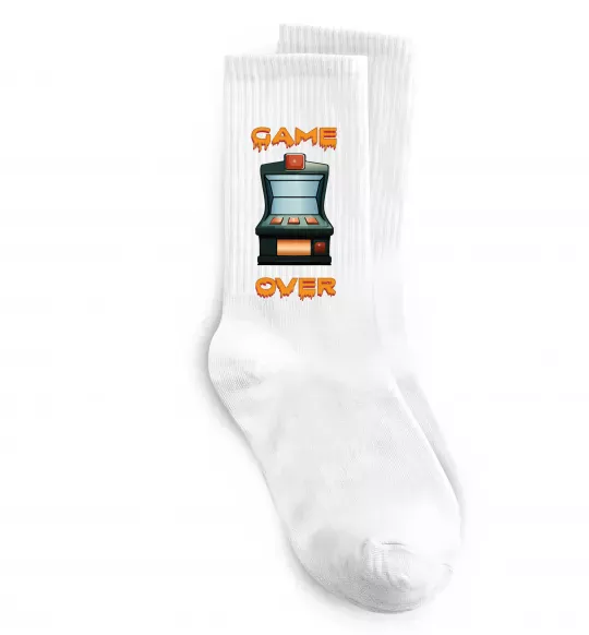 Шкарпетки Vintage GAME OVER Білий фото