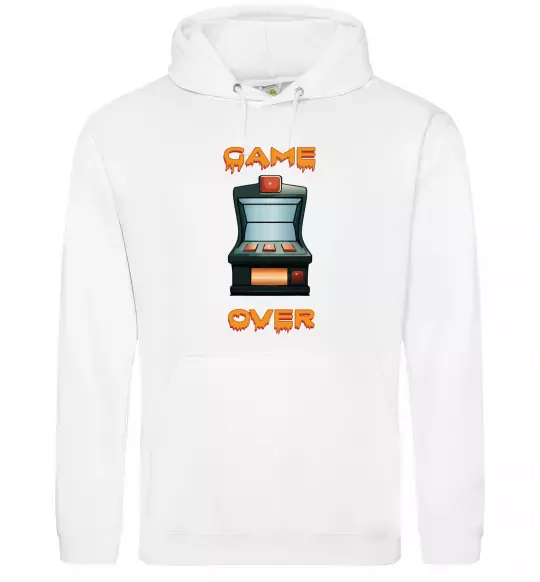 Чоловіча толстовка (худі) Vintage GAME OVER Білий фото