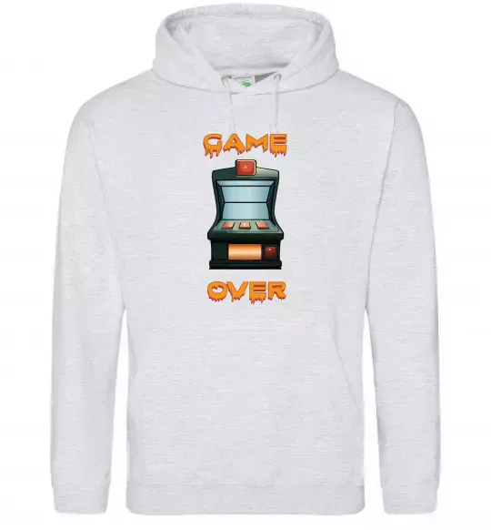 Женская толстовка (худи) Vintage GAME OVER Серый меланж фото