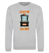 Світшот Vintage GAME OVER Сірий меланж фото