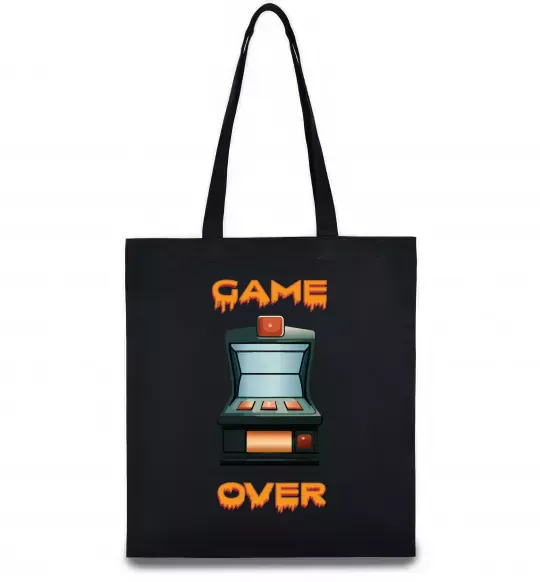 Еко-сумка Vintage GAME OVER Чорний фото