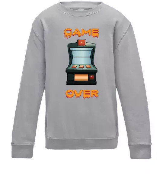 Детский Свитшот Vintage GAME OVER Серый меланж фото