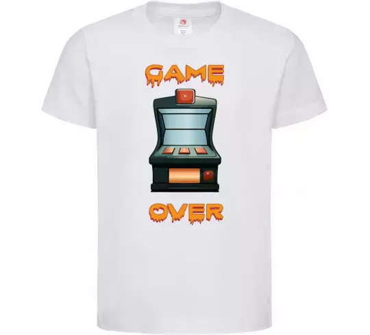 Детская футболка Vintage GAME OVER Белый фото