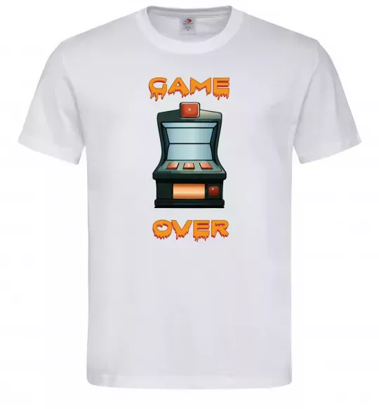 Чоловіча футболка Vintage GAME OVER Білий фото