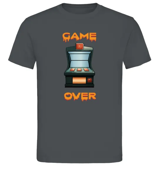 Чоловіча футболка Vintage GAME OVER Графіт фото