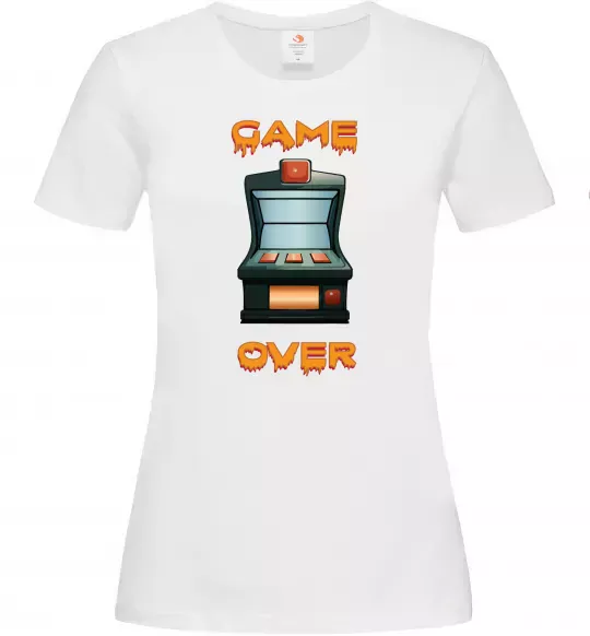 Жіноча футболка Vintage GAME OVER Білий фото