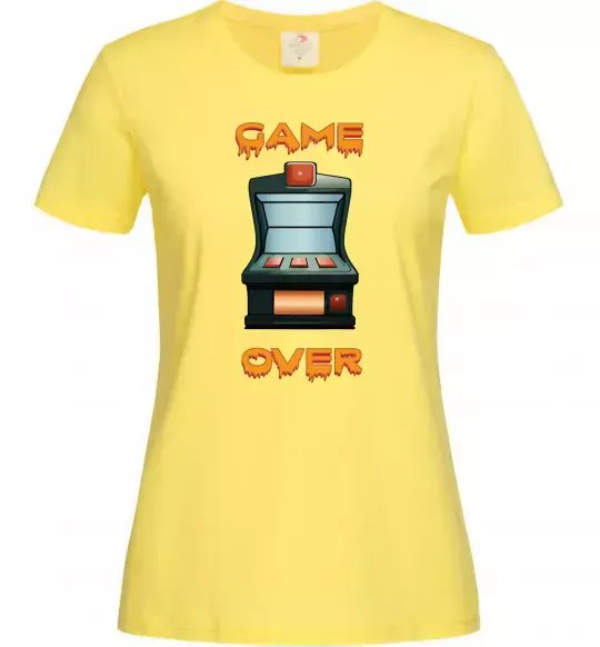 Жіноча футболка Vintage GAME OVER Лимонний фото