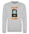 Світшот Vintage GAME OVER Сірий меланж фото