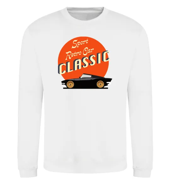 Світшот Retro Car CLASSIC Білий фото