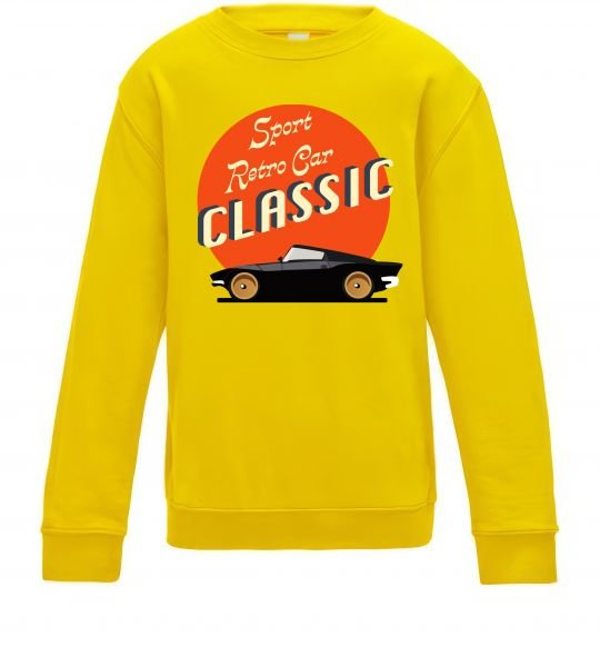 Детский Свитшот Retro Car CLASSIC Солнечно желтый фото