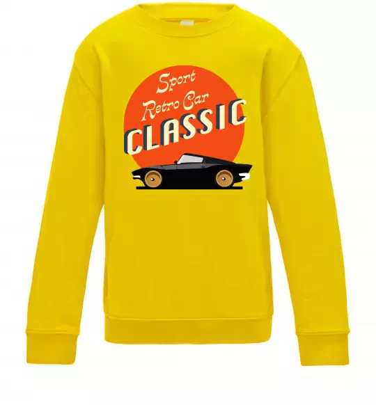 Детский Свитшот Retro Car CLASSIC Солнечно желтый фото