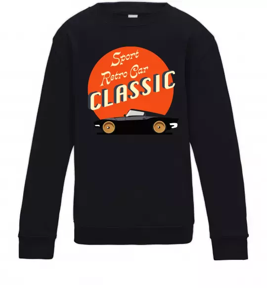 Детский Свитшот Retro Car CLASSIC Черный фото