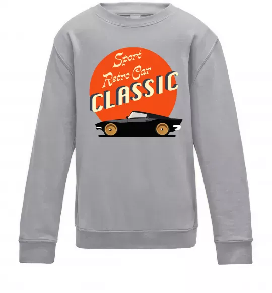 Детский Свитшот Retro Car CLASSIC Серый меланж фото