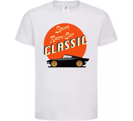 Дитяча футболка Retro Car CLASSIC Білий фото