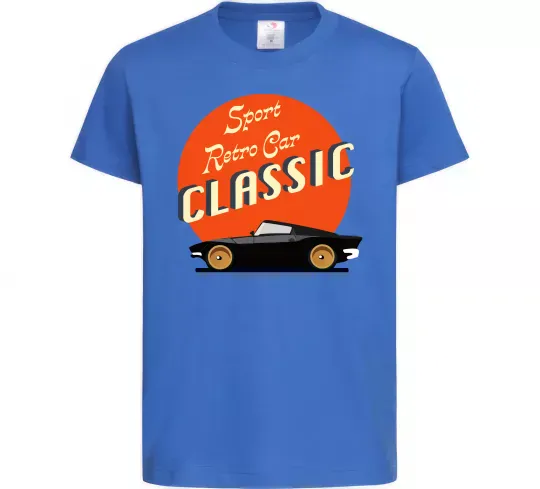 Дитяча футболка Retro Car CLASSIC Яскраво-синій фото